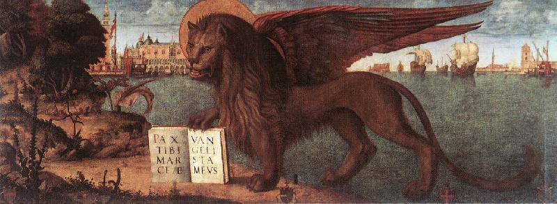 CARPACCIO, Vittore The Lion of St Mark fdg Sweden oil painting art